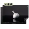 Knoflook - Zwart - Wit Inductie beschemer met haakjes klein -3d