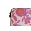 Bloemenpatroon - Roze - Oranje - Bloemen laptophoes neopreen klein -detail