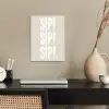 Vintage - Decoratie - Japandi - Wit poster papier klein -sfeer1