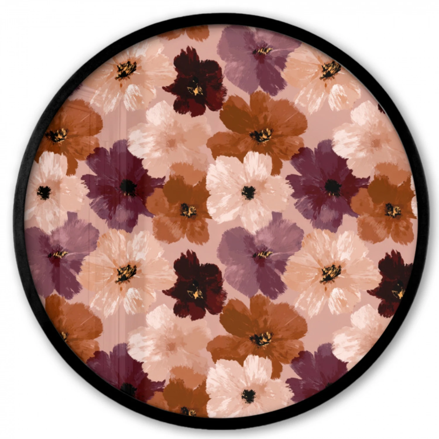 Bloemen - Abstract - Aardetinten Fotolijst rond zonder passe partout klein 856 -3d