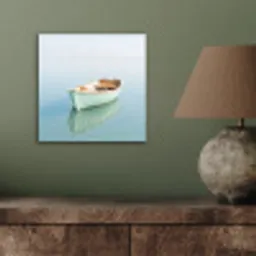 Minimalistisch - Boot - Zee aluminium wit klein -sfeer2
