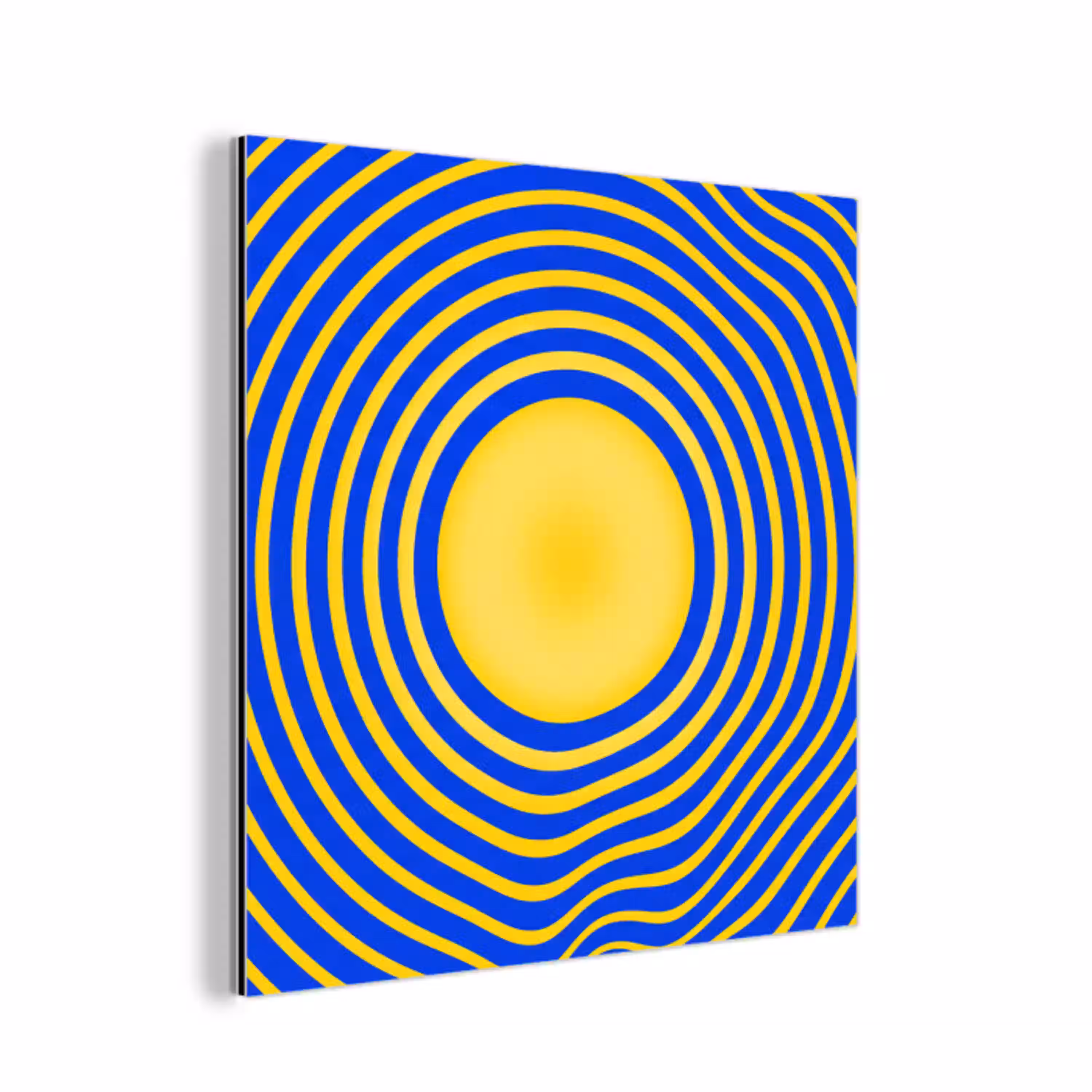 Abstract patroon - Blauw aluminium wit klein -3d