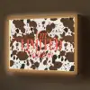 Koeienprint - Limited edition - Rood Light Box met batterij (Wandlamp) middel -z3d_website