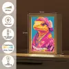 Bloemenkrans - Hagedis - Kimono - Paars Light Box met kabel (Tafellamp) klein -USP_NL
