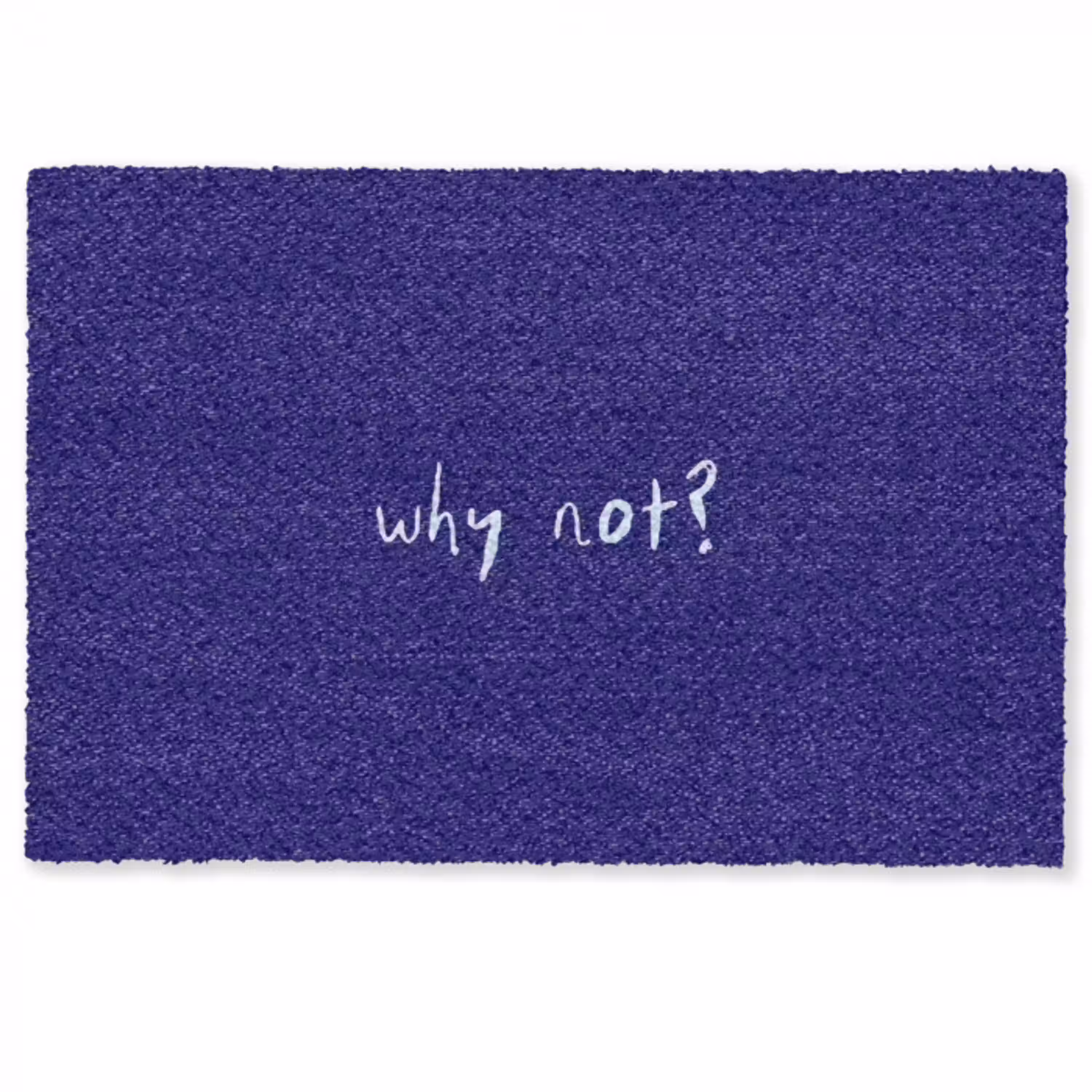 Why not - Blauw - Handgeschreven Deurmat klein -zkaufland3d