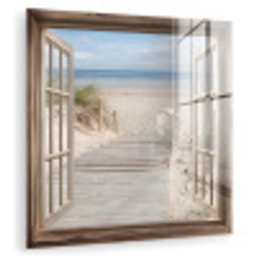 Doorkijk - Strand - Duinen - Pad - Landschap plexiglas 5mm klein -zzzproduct_nieuw