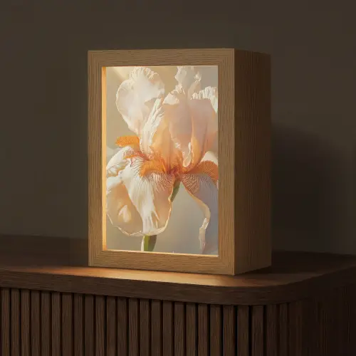 Close up - Oranje - Iris Light Box met kabel (Tafellamp) klein -z3d_website