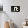 Blad - Wit - Minimalistisch tuinposter los doek klein -sfeer8