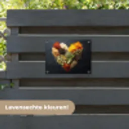 Specerijen - Mix - Hartvorm - Zwart tuinposter los doek klein -sfeer3