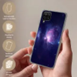 Ruimte - Sterren - Kleurrijk Telefoonhoesje Samsung Galaxy A12 klein -sfeer3_NL