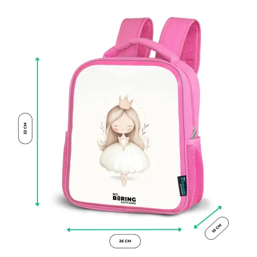 Sierlijke prinses in het wit Kinderrugzak - Roze middel -productfoto_formaten