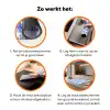 Patroon - Huizen - Blauw Inductie beschermer vinyl 3mm klein 276 -zzzzzzz-td-werking