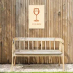 Wijn - Zomer - Quote - Oranje Tuinposter op houten frame 2 cm dik klein -sfeer4
