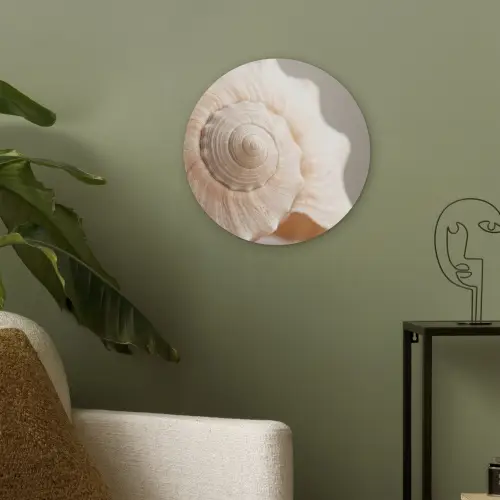 Schelp - Detail - Beige Akoestische PET Vilt - Rond klein -sfeer2