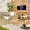 Ruimte - Neon - Astronaut - Sterren tuinposter los doek klein -sfeer4