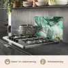 Goud - Marmer - Groen - Luxe - Marmerlook - Grijs keuken achterwand spatscherm klein -usp_NL