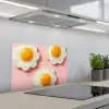 Eieren - Bloem - Roze keuken achterwand spatscherm klein -3d_schuin