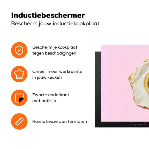 Ei - Disco - Ontbijt - Glitter Inductie beschermer vinyl 3mm klein -zzzzzzz-td-ups