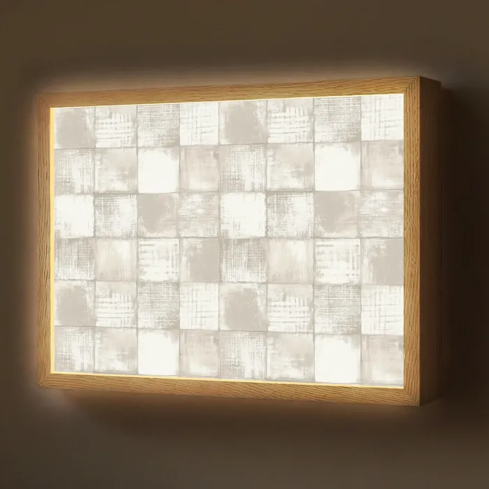 Tegel - Patroon - Verweerd Light Box met batterij (Wandlamp) middel 907 -z3d_website