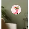 Cowboylaarzen - Roze - Boeket - Bloemen Wandcirkel plexiglas klein -sfeer3