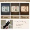 Geometrisch - Roze - Groen - Natuur Light Box met batterij (Wandlamp) middel -USP_lichtkleurNL
