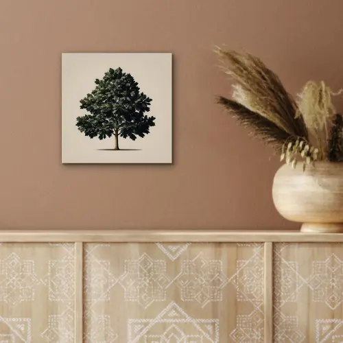 Eikenboom - Schaduw - Egaal aluminium wit klein -sfeer4