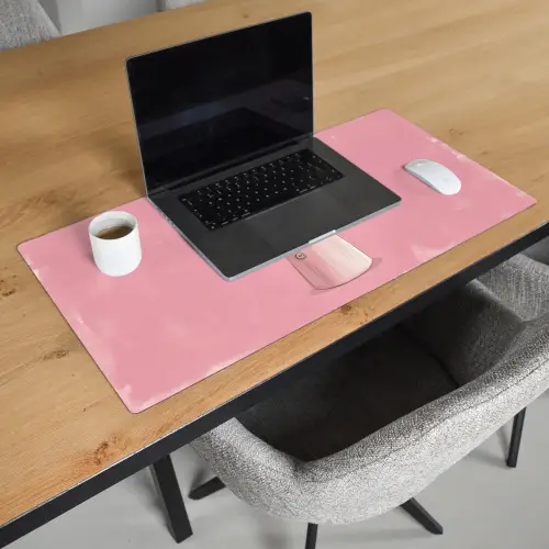 Roze - Mokkapot - Illustratie - Koffie Muismat XXL klein -sfeer1