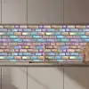Stenen - Regenboog - Metallic keuken achterwand 2 middel 871 zz_3dshopping