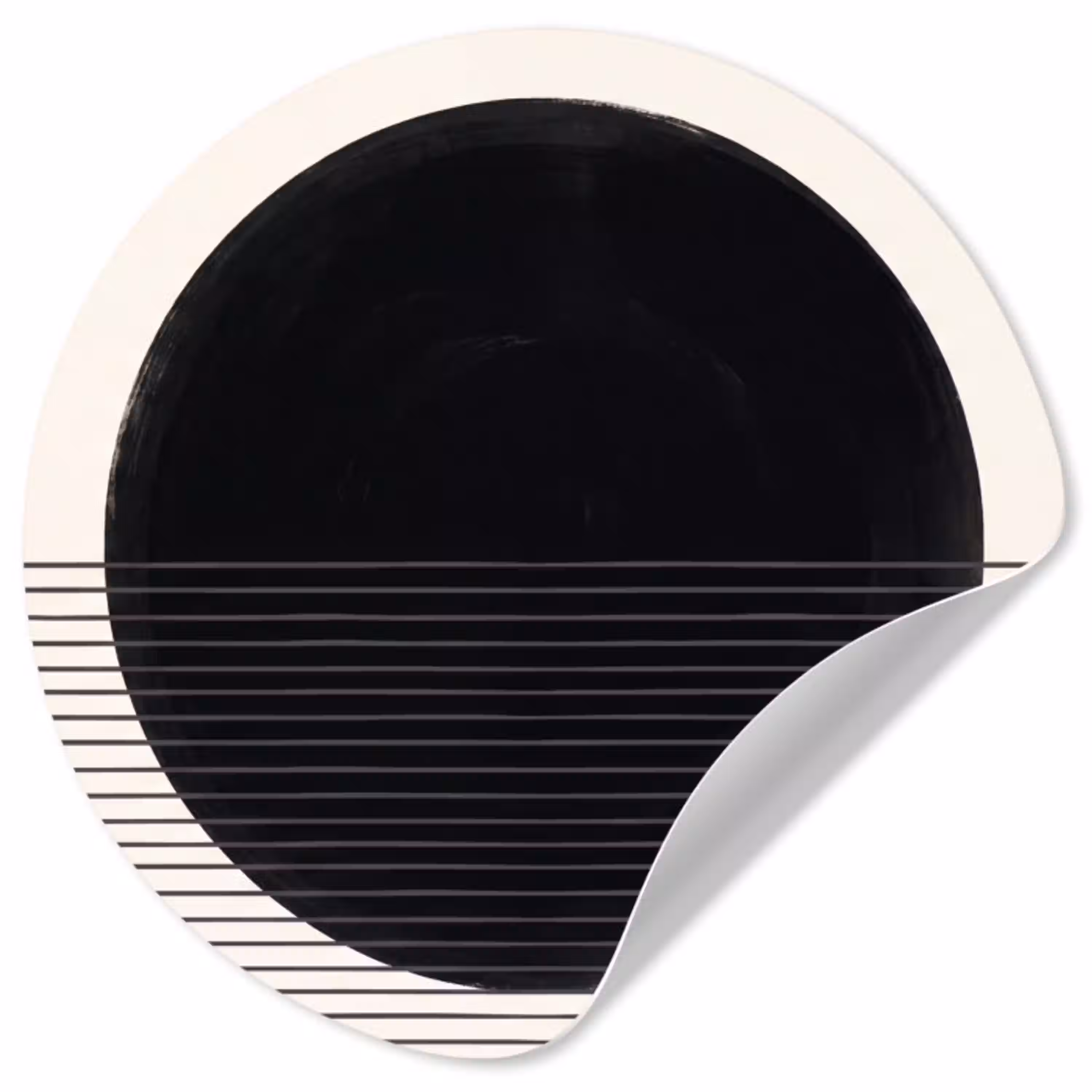 Cirkel - Lijnen - Abstract Wandcirkel behangsticker klein -3d