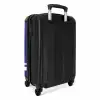 Koningsblauwe achtergrond met wit raster linksonder NBS - Handbagage koffer - Kinderen Unisex middel -achterkant