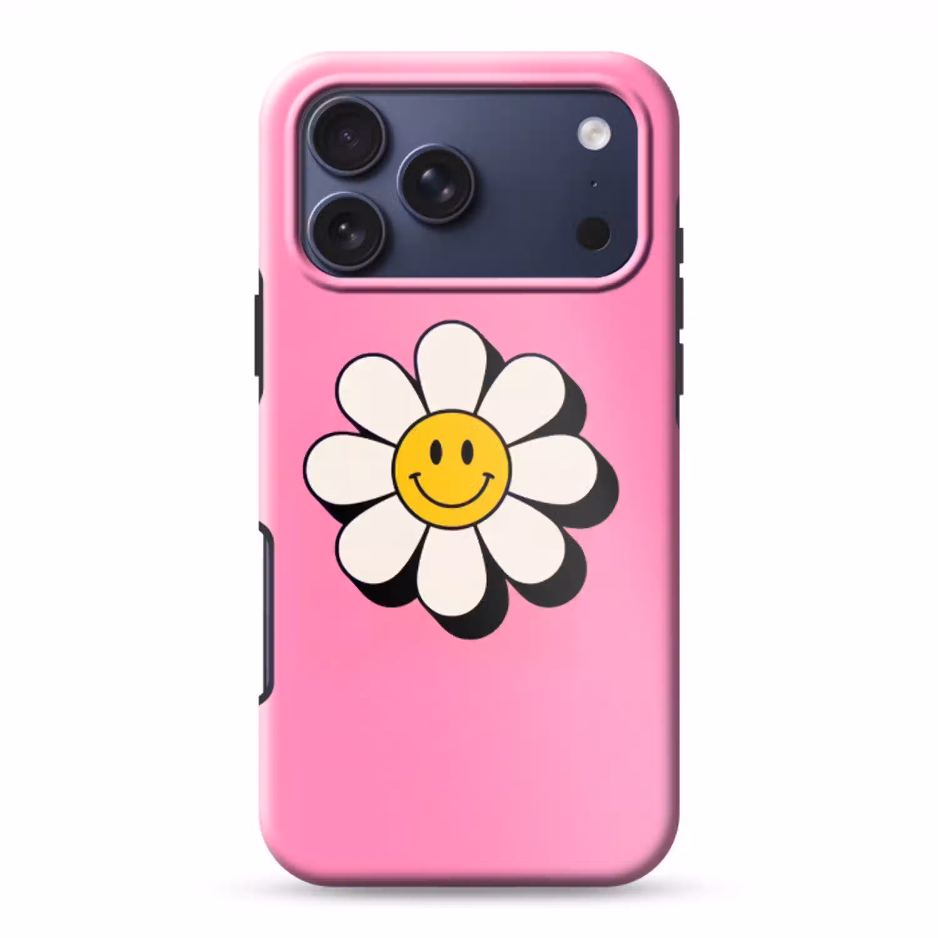 Smiley - Bloem - Roze Toughcase MagSafe Apple iPhone 17 Pro Max klein -3d