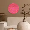 Organisch - Raster - Roze Wandcirkel kunststof plaat 5mm dik klein 188 -sfeer1
