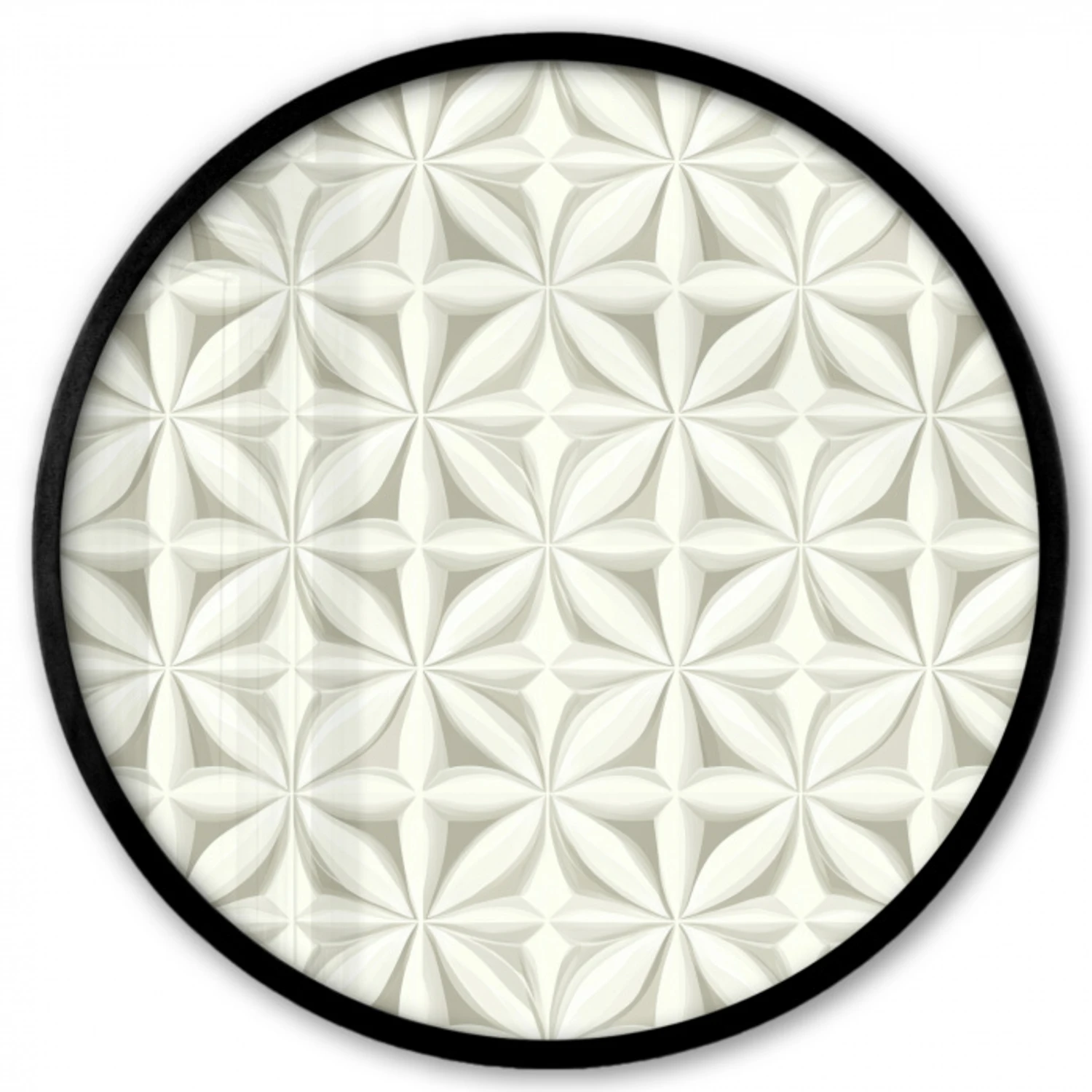 Abstract - Structuur - Grijs - Wit Fotolijst rond zonder passe partout klein 856 -3d
