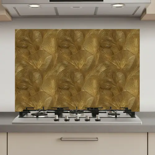 Organisch - Lijnen - Goud keuken achterwand spatscherm klein 900 -3d_website