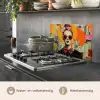 Vrouw - Bril - Strik - Retro keuken achterwand spatscherm klein -usp_NL