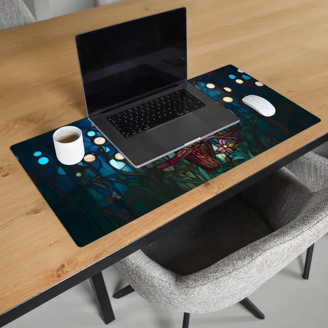 Uil - Mozaïek - Maan - Nacht Muismat XXL klein -sfeer1