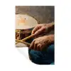 Drumstokken - Olieverf - Man Muursticker klein -3d