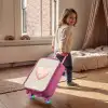 Hart in pastel kleuren Kinderkoffer - Roze klein -sfeer1