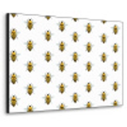 Bijen - Tijdloos - Wit Textielframe zwart klein 947 -3d