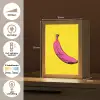 Banaan - Grafisch - Geel Light Box met kabel (Tafellamp) klein -USP_NL