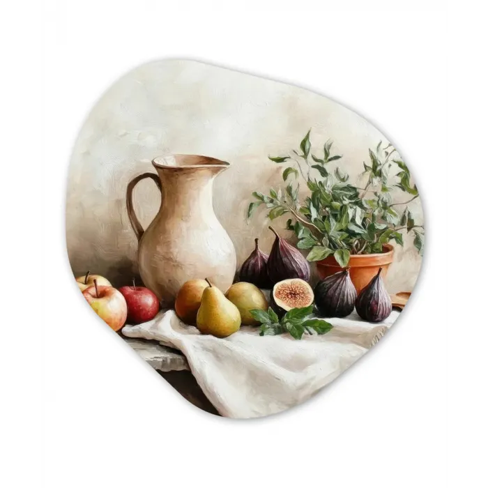 Fruit - Kruiden - Landelijk Wandcirkel Organisch Plexiglas middel -3d