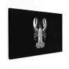 Kreeft - Zilver - Metallic - Luxe Tuinposter op houten frame 2 cm dik klein -3d