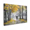 Natuur - Geel - Park -  Zwart - Wit canvas 2cm klein -z3d