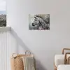 Zebra - Wilde dieren - Vlinder - Bloemen tuinposter los doek klein -sfeer8