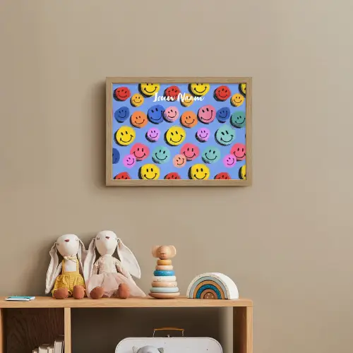 Smileys - Kleurrijk Light Box met batterij (Wandlamp kind) middel -sfeer2_kind