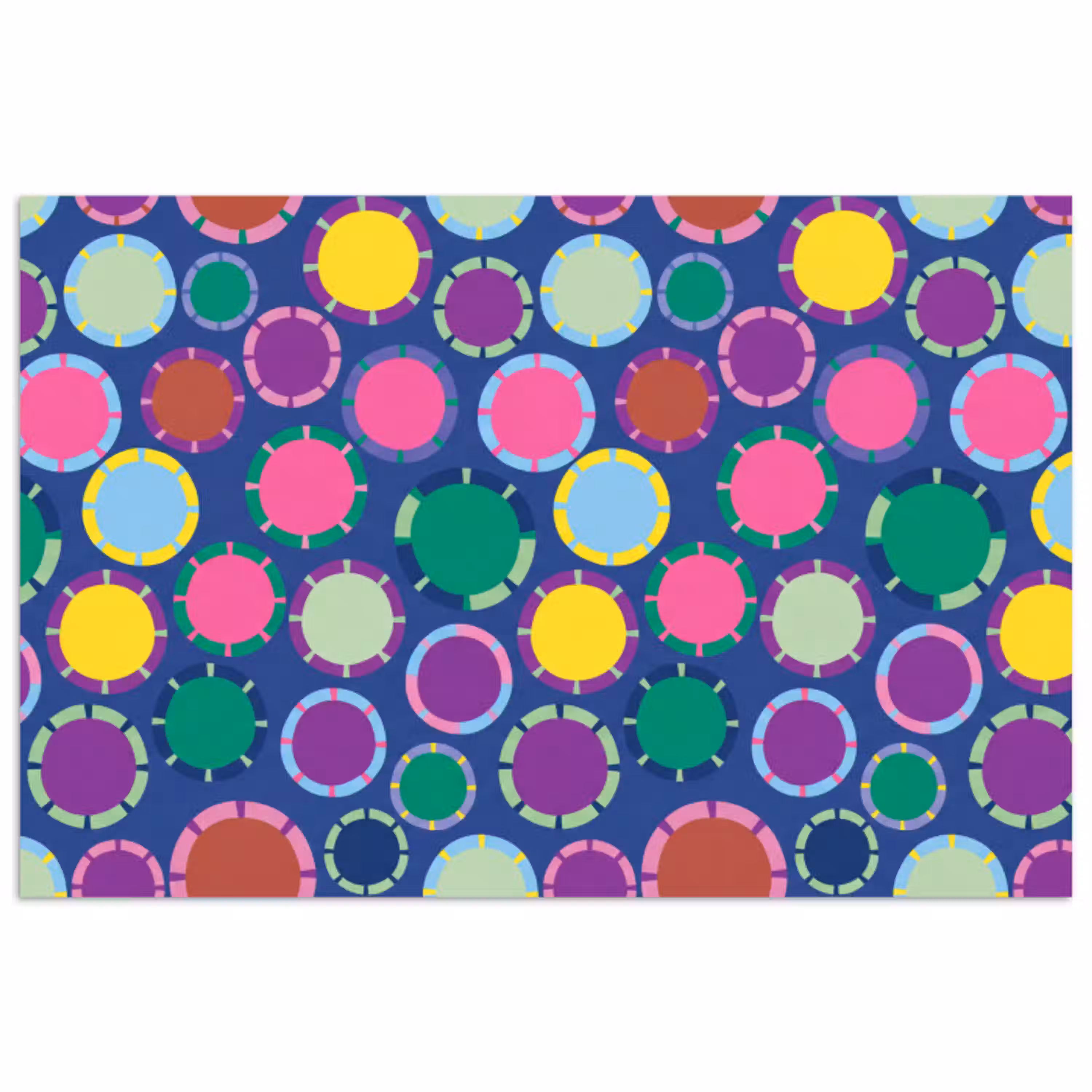 Patroon - Cirkels - Abstract - Kleurrijk poster papier klein -3d
