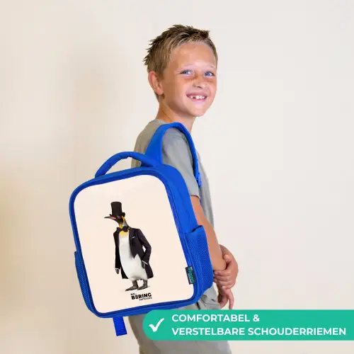 Pinguin in Pak Kinderrugzak - Blauw middel -sfeer3_NL