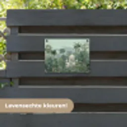 Tropische tuin - Koepelgebouw - Bloemen tuinposter los doek klein -sfeer3
