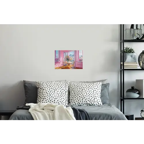 Pink - City - Bloemen Muursticker klein -slaapkamer
