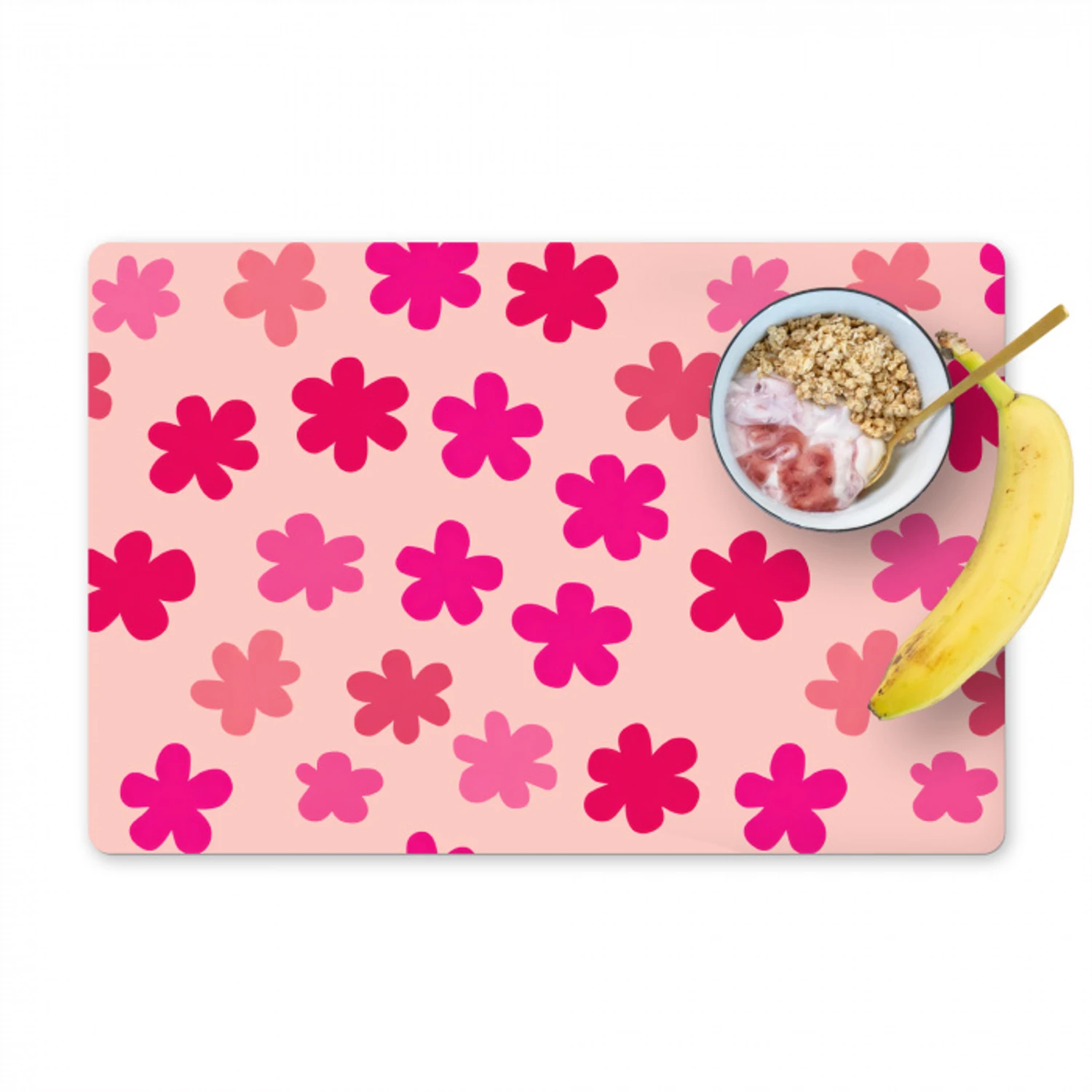 Bloemen - Patroon - Roze Placemat vinyl groot -zzzproduct_Kitchenyeah-website
